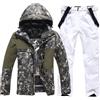 HOUZONIY Giacca da Sci da Montagna da Uomo, Giacche e Pantaloni da Neve Antivento e Impermeabili, Tute da Sci e Snowboard da Uomo Adatto Per Gli Sport All'aperto(359+Bianco L)
