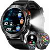 MEGALITH Smartwatch Uomo Orologio Chiamate: Bluetooth Impermeabile IP68 Sport Fitness Tracker Contapassi Smart Watch con Torcia Nessun GPS