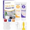 Beanewone Kit Riparazione Piastrelle, Kit Riparazione Vasca da Bagno per la Riparazione di Scheggiature, Ammaccature, Scalfitture e Crepe Negli Infissi in Gres Porcellanato e Ceramica (Multi Colori)