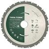 TWIN-TOWN HM Lama per sega circolare multifunzione, 210 x 30 mm, Z24, ideale per legno, legno con chiodi, acciaio, alluminio, acrilico, plastica, laminato e MDF, per sega obliqua