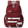 YJMKOI Zaino per bambini per ragazze scuola media elementare librerie estetiche zaino per ragazze adolescenti ragazze-ragazzi, Borgogna, Single Backpack, Zaino singolo