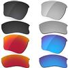 LenzReborn Sostituzione lenti polarizzate per occhiali da sole Oakley Half Jacket 2.0 XL OO9154 - nero scuro+grigio argento+rosso fuoco+blu ghiaccio, nero scuro + grigio argento + rosso fuoco + blu