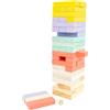 TP Toys Giant Wooden Tumble Tower FSC Certified Classic Tumbling Game with 60 Pastel Blocks & Matching Dice for Family Indoor & Outdoor Fun