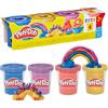 Play-Doh, Confezione di Pasta Modellabile con Brillantini Metallizzati, Giocattoli di Fantasia con Barattoli Colorati, per Bambini e Bambine dai 2 Anni in su, Contiene 4 Vasetti