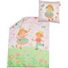 Heless 5000 - Biancheria da Letto per Bambole ''Principessa Emily'', in Rosa, con piumone (44 x 34 cm) e Cuscino (16 x 16 cm)