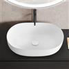 evineo ineo3 lavabo da appoggio La: 60 A: 13,5 P: 41,5 cm, con superficie facile da pulire, BE0929WM, ineo3 bianco opaco [Lavabi > Lavabi da Appoggio]
