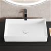 evineo ineo7 lavabo da appoggio La: 60,5 A: 11 P: 37 cm, con superficie facile da pulire, BE0937WM, ineo7 bianco opaco [Lavabi > Lavabi da Appoggio]