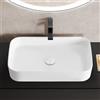 evineo ineo7 lavabo da appoggio La: 60 A: 11 P: 37 cm, con superficie facile da pulire, BE0939WM, ineo7 bianco opaco [Lavabi > Lavabi da Appoggio]