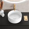 evineo ineo7 lavabo da appoggio Ø 36 A: 14 cm, con superficie facile da pulire, BE0942WM, ineo7 bianco opaco [Lavabi > Lavabi da Appoggio]