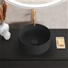 evineo ineo7 lavabo da appoggio Ø 36 A: 14 cm, con superficie facile da pulire, BE0942BM, ineo7 nero opaco [Lavabi > Lavabi da Appoggio]