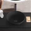 evineo ineo3 lavabo da appoggio Ø 41,5 A: 15,5 cm, con superficie facile da pulire, BE0930BM, ineo3 nero opaco [Lavabi > Lavabi da Appoggio]