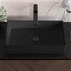 neoro n40 lavabo da appoggio La: 60 A: 13 P: 36 cm, con superficie facile da pulire, BN0944BM, n40 nero opaco [Lavabi > Lavabi da Appoggio]