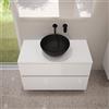evineo ineo5 evo mobile La: 100 cm con 2 scomparti estraibili, ineo3 lavabo Ø 41,5 cm nero opaco,, BE0958WH+BE0964WH+BE0930BM, ineo3; ineo5 evo [Mobili da Bagno > Mobili con Lavabo Integrato]