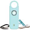 VOLTEK kit fischietto e Allarme personale (Azzurro) Difesa Donna + rilevatore Porta e finestra autodifesa Mini Allarme Autonomo + fischietto Emergenza personale Lampada potente 135 DB, USB-C, Guida