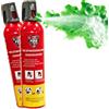 notlok Safety Work - 2x Mini Estintore Casa 750g con Schiuma Senza Fluoro Sicura sulla Pelle | A, F, E fino a 1000V | Estintori per Casa Vacanze, Estintore Auto, Barca e Appartamento | Ideale per B&b