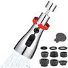 FISH DRAGATE lavandino rubinetto gorgogliatore 360°girevole rubinetto,aeratore per rubinetti 3 funzioni,con accessori di montaggio,adattatore adatto per cucina e bagni,lavello aeratore