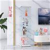 DADEA Vetrina in Vetro a 4 ripiani, Vetrinetta Espositiva con Ante e Serratura, 164x42x36 cm Vetrina Soggiorno Moderna, Vetrine per Collezionismo, Vetrina per Negozio Home (bianco, 4 L)