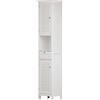 Vicco Armadio per il bagno Riad, Bianco, 32 x 170 cm con ante, cassetto e vano a giorno