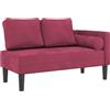 vidaXL Chaise Lounge con Cuscini Rosso Vino in Velluto, divano letto, divano imbottito, seduta da soggiorno, dormeuse, seduta da salotto
