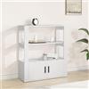 WRJENFSC Credenza Soggiorno Madia Ingresso Mobile da Ufficio Mobile bar Credenza Bianca 80x30x90 cm in Legno Multistrato Adatto per sala da pranzo, ingresso, corridoio e soggiorno