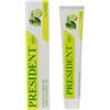 President DENTIFRICIO JUNIOR 6+ per bambini dai sei anni in su. Gusto Lime, anticarie, protegge gengive e smalto dei denti. Senza parabeni, SLS, allergeni e PEG - RDA 30-50 ml