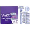 Venus Gillette Venus Deluxe Smooth Swirl - Rasoio da donna + 9 lame con lama a 5 strati, regalo per donne
