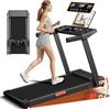 LONTEK Tapis Roulant Salvaspazio con Inclinazione 15%, Tapis Roulant Elettrico 12KM/H, Tapis roulant Pieghevole da Casa con Motore da 3.0 HP e Display LED, Carico Massimo 136KG