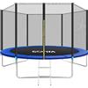GOVITA - Trampolino Elastico Da Giardino Tappeto Elastico Esterno Sport Con Rete Di Sicurezza E Scaletta - Certificato CE (250 cm)