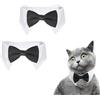 Granmagazz 2 Pezzi Papillon per Cani, Papillon Regolabile,Cravatta per animali domestici,Accessori per Animali Domestici, Forniture per Condimento per Domestici,Collare a Bandana,Canottiera e
