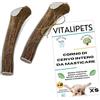 VITALIPETS Corno di Cervo per Cani | Taglia XS Cani Mini | 2 unità | Pulizia Denti Naturale | Masticazione Lunga Durata | Ricco di Calcio e Minerali | Alternativa agli Ossi Industriali | Antistress