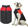Shinmax Cappotto per Cani,impermeabile Cani Giacca Calda con Anello a D sul retro, fodera in morbido cotone gilet per animali per cani di piccola taglia media grande