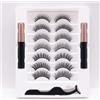 EONFAVE Ciglia magnetiche con eyeliner, 7 stili di ciglia magnetiche 3D per look naturale, impermeabili, set di ciglia finte senza colla, riutilizzabili per ciglia magnetiche, facili da indossare