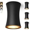YindaLux Faretto da soffitto LED Dimmerabile Nero, 5W 550LM Faretti LED Soffitto Con Modulo LED 230V Incluso, 3000K/4000K/6500K Faretto LED Interno, Ø64×100mm Alluminio Faretti Soffitto 4 Pezzi