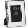 Edzard - Cornice portafoto Positano per foto 10 x 15 cm, martellata, raffinata, argentata, protezione antiossidante, con retro in velluto, con 2 ganci, da appoggiare e appendere