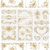 WANDIC 3 fogli di adesivi a trasferimento con motivo floreale, impermeabili, per decorazioni fai da te, 15 x 30 cm