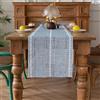 AwzyGous Runner Tavola in Stile Country Boho, Runner da Tavolo in Grigio blu, Tovaglia Lavabile Decorazione da Tavolo per Festa, Compleanno, Tavolo per Pranzo, Matrimoni, 33 x 180 cm