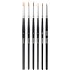 Himmlfel Prémium Pennello miniature, 6 pezzi PennellI per Dettagli Fini per Acquerello, Acrilico e Guazzo, Pennelli per Modellismo, Citadel, Game Work, Modello di Precisione, Warhammer 40k (serie Himmlfel K)