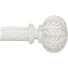 BOOM JOG Bastone per tenda estensibile da 120 a 300 cm, terminali a sfera, diametro 2,5 cm, asta regolabile da 121,9 a 304,8 cm, colore bianco, include staffe per tende, kit di montaggio