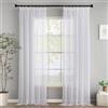 Woaboy Tende per Interni Finestre Voile Trasparenti con Fettuccia Tende a Panello Morbidi Moderne per Camera da Letto Soggiorno Bambini 2 Pezzi 140x260cm Bianco