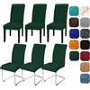 Yugarlibi Set di 6 coprisedia elasticizzati per sedia basculante, coprisedia elasticizzato, coprisedia rimovibile, lavabile, protezione per cucina, ristorante, hotel, banchetto, matrimonio, colore