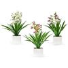 GT - Pianta artificiale Orchidea in vaso - h44 cm diametro 12 cm