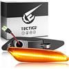 TECTICO indicatori di direzione,freccia auto,Indicatori di direzione laterali ambra 12V SMD con funzione dinamica Compatibile con Alfa-Romeo 147 156/Fia-t Egea Tipo/Lan-cia Ypsilon Delta MK3,2 pezzi