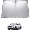 LUWU [Aggiornato] Parasole Auto per Peugeot 3008 2016-2024 Protezione Parabrezza Anteriore Pieghevole Riflettente UV e Calore Copertura Interna con Copri-Volante Accessori 3008 II P84