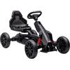 HOMCOM Go-Kart con pedali per bambini, con sedile regolabile in 4 posizioni, ruote in EVA silenziose, 100 x 58 x 58,5 cm, bicicletta e veicolo per bambini, colore: nero