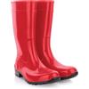 Lemigo Stivali di gomma da donna Impermeabili Stivali alti da pioggia Scarpe da giardino 967 Ilse (Rosso, Sistema Taglie Calzature EU, Adulto, Numero, Media, 36)