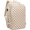 Narwey per Ryanair Zaino 40x20x25 Bagaglio a Mano Zaino da Viaggio Borsa da Viaggio Zaino Cabina Aereo Ryanair Donna Uomo 20L (Checkerboard Marrone Chiaro)