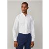 Hackett London per uomo. HM3010254 Camicia bianca texture slim fit [3222640], Bianco, Casual, Cotone, Manica lunga