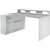 trendteam smart living - Tavolo da gioco Scrivania - Ufficio - Gamer- Dimensioni di montaggio (L x A x P) 160 x 92 x 115 cm - Colore Bianco con grigio chiaro - 203900703