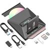 SUIDEK Lettore CD Esterno per PC, Masterizzatore DVD Esterno 7 in 1 per laptop, con lettore di schede SD/Micro SD SATA da 2,5, compatibile con laptop/Windows/Linux/Vista/iMac/MacBook