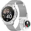 LIGE Smartwatch Donna con Chiamate Whatsapp, 1.32 Diamante Orologio Smartwatch con Sonno,Contapassi, Fisiologia Femminile Smart Watch per Android iOS